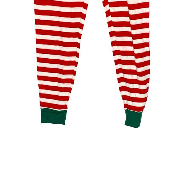 Old Navy M Christmas Striped Waffle One Piece Family Pajamas Red White Adult - Picture 5 of 9